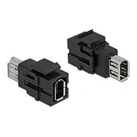 Delock Keystone Module FireWire 6 Pin Female to FireWire 6 Pin Female Black
