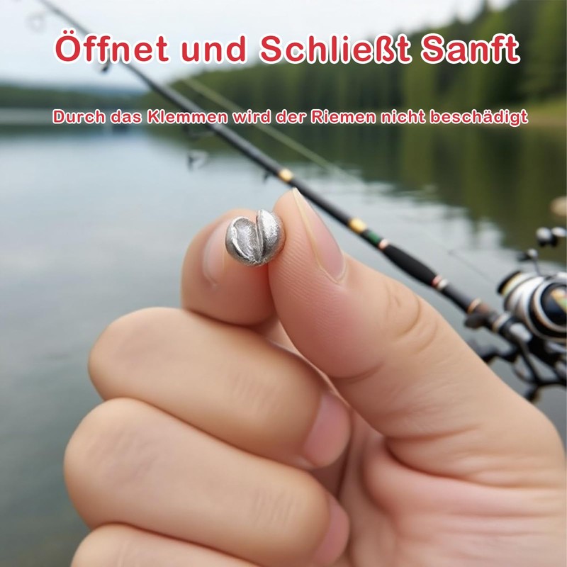 CROUTE 160 Stück Angelblei Set, Bleischrot Angeln, Herausnehmbare Klemmblei, Angel