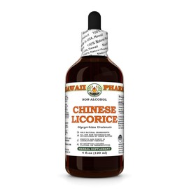 Chinese Licorice (Glycyrrhiza Uralensis) Dry Root Glycerite, Made in Hawaii, All Natural, Vegan, Lab Tested Alcohol-Free Liquid Extract - 4 fl.oz