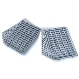 Planet Rabbit Cage MatFoot Pad for Bunny Rabbits and Other Small Animals. Made in The USA.(12 Pack, Gray)