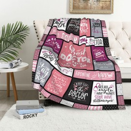 Vepvlahu Christmas Doctor Gifts for Women, Xmas Gifts for Doctors Female, Best Doctor Ever Gifts, Doctor Appreciation Gifts Ideas, Thank You Gift for Doctor, Doctor Present Throw Blanket 60"X50"