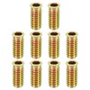 sourcing map Wood Furniture M8x30mm Threaded Insert Nuts Interface Hex