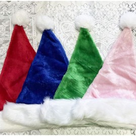 1 x Christmas Hat, Santa Hat, Plush, Santa Hat, Red for All Adults, Christmas Accessories for Festive Parties in the New Year (1 Green)