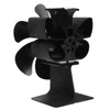 6 Blade Stove Eco Fan Black Self Starting High Temperature