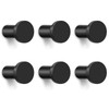 GUWINA Children's Single Modern Coat Hooks, Black, 6 Coat Hooks,