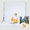 Zdada White Backdrop Screen Background,7x10ft/2.1x3M Collapsible Background Photography，Washable Polyester Photography