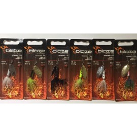 Blaze 1/8 oz Spinner Bait Crappie Bass Spinnerbait Choose Color Matzuo Hook - Grey