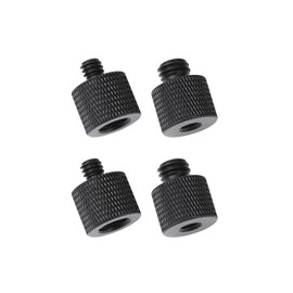 YFFSFDC Camera Screw Conversion Adapter Microphone Accessory Conversion Adapter 3/8" Male to 1/4" Female 1/4" Male to 3/8" Female Conversion Screw Adapter Aluminum Alloy 4-Piece Set Joint Screws Fixed