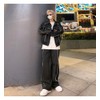 D.IIZOO E1230C Men's Zip-up Blouson Jersey Top and Bottom Set,
