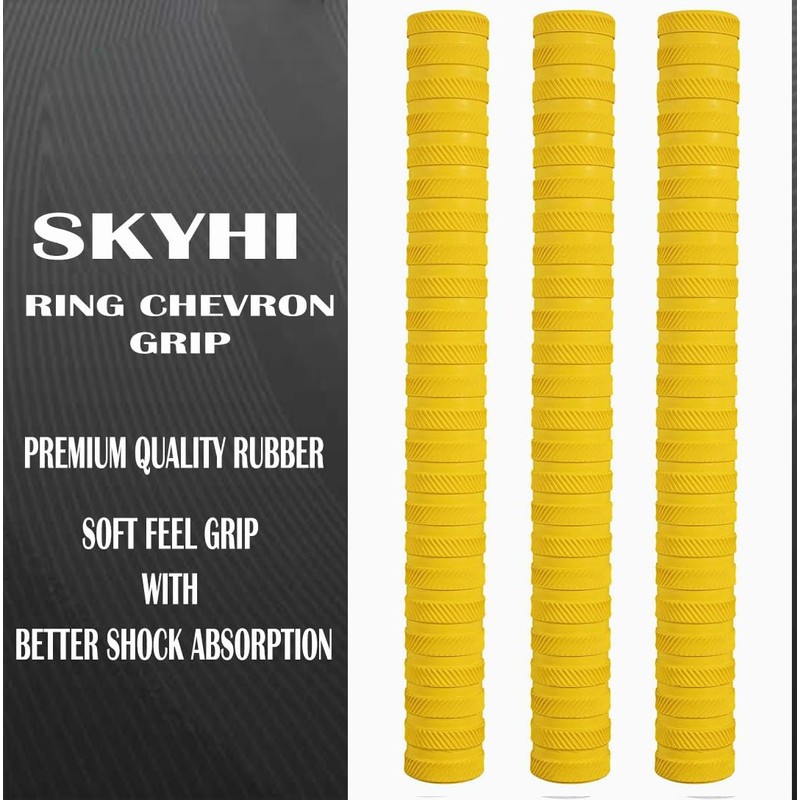 SKYHI Premium Chevron Cricket Bat Grips Pack of 3 -