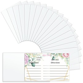 tutata 3x5 Inches Recipe Card Protectors, Recipe Card Covers, Index Card Sleeves, Set of 100