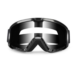 abtong Motorradbrille, Crossbrille ATV Dirt Bike Off Road Racing MX-Fahrbrille Anti-Schutz Schutzbrille mit Double Lens Schaumstoff, Verstellbarer Riemen Erwachsenen-Motocross (klare Linsen)