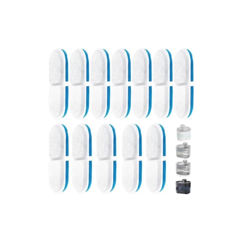 12 Pcs Filtros para Fuentes para Gatos de 74 oz