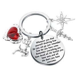 KUIYAI Fantasy Novels Inspired Keyring, SJM, Gift, Book Gift, Aelin Fan, Gift for Book Lovers, Whenever glass