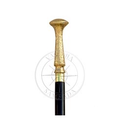 Vasudha Sampada Handicrafts Victorian Solid Brass Walking Cane Vintage Stick Handle Use For All Walking Stick For Men & Women Everyday Antique Walking Stick Silver Brass Handle Knob Gift (Design 6)
