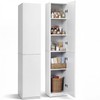 OSLIFE Librero Organizador con Puertas, Alacenas de Madera para Cocina