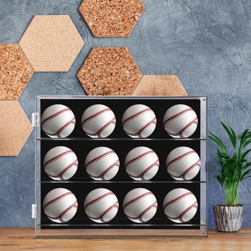 Colingmill Acrylic Baseball Display Case Wall Mounted Display Holder Shadow