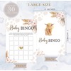 Qoqxjodd Boho Cow Baby Bingo Game, Baby Shower Game, Pack