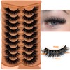 VOCOAK Mink Lashes Fluffy Cat Eye, 18mm Long C Curl