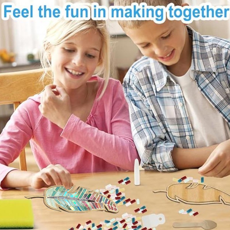 DIY Mosaic Tiles Multipurpose Hand Crafted Innovative Feather Shape Mosaic