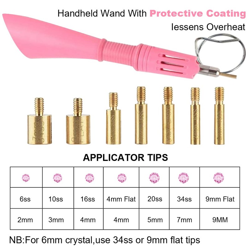 Hotfix Rhinestone Applicator, 7 in 1 Professional Iron-on DIY Hot