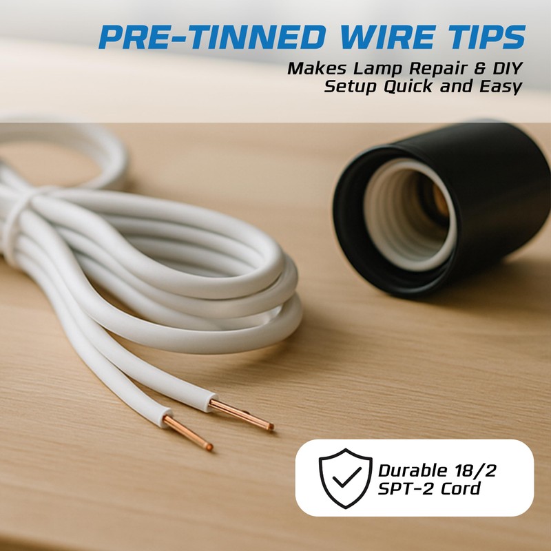 OHLECTRIC Lamp Lighting Cord with Switch Set – 8 Feet