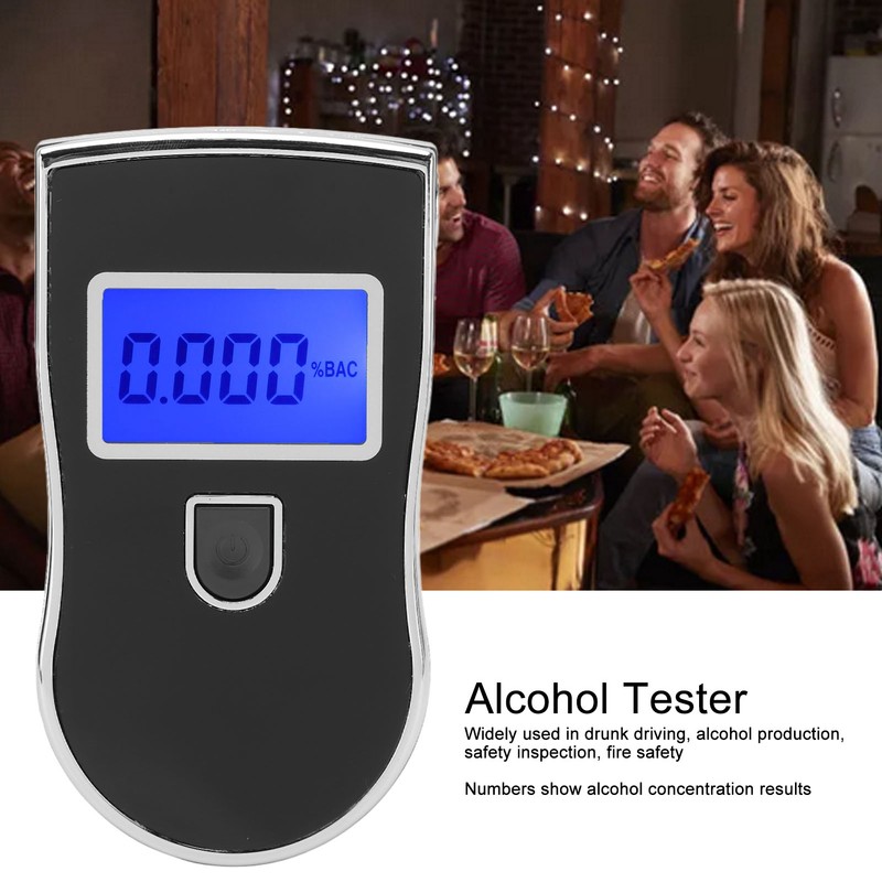 Breathalyzer Portable Handheld Quick Response Red Backlight Digital Display Alcohol