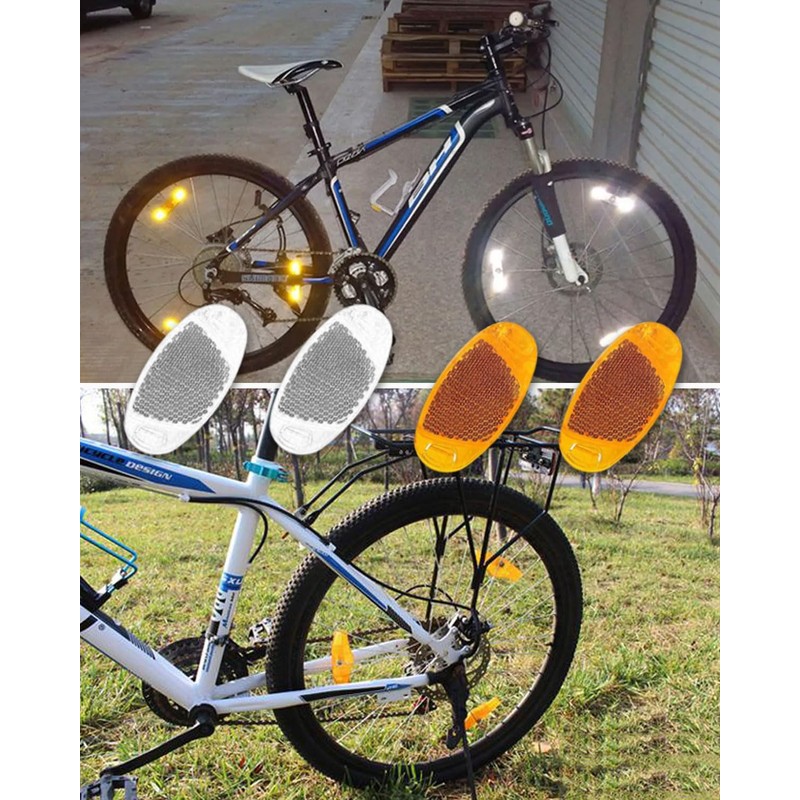 HSIXHAF Bicycle Reflectors Front and Rear, 7 Pieces Bicycle Reflector