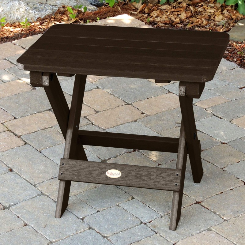 highwood Folding Adirondack Side Table, Weathered Acorn