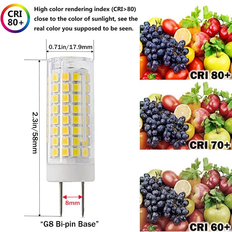 PIPIZHU G8 Light Bulbs 7W, 75W G8 Halogen Bulb Replacement,