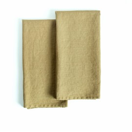 LK PureLife 100% Pure Flax Linen Kitchen Towels-20x27 Inch-Stonewashed Flax Linen-Extra Soft Quick Dry for Tea Towels Dish Towels Hand Towels-Set of 2-Olive