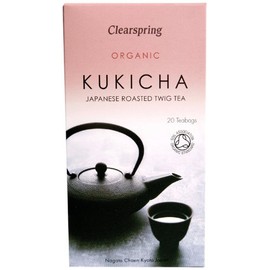 Clearspring Organic Kukicha 20 Teabags (Pack of 3, Total 60 Teabags)