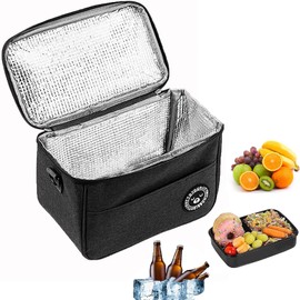 Fleymu Cool Bag Small 5.7 L, Lunch Box Bag, Foldable Small Cool Bag, Lunch Bag, Portable Lunch Bag, Mini Cool Bag, Suitable for Travel, Picnic, Office, BBQ