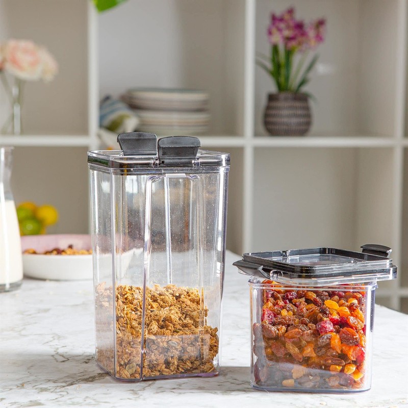 Argon Tableware Food Storage Container - Black - Pack of