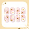 Bee Daisy Press on Nails Short Square - Soft Nude