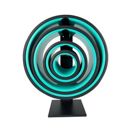 Ligepu Yoga Wheel Rack -Metal Wall Mount Home Gym Storage for Muscle Rollers and Yoga Wheel,Secure, Easy Storage for All 4 Wheel Sizes,As Yoga Room/Home Gym Decor (Not Included Yoga Wheel)