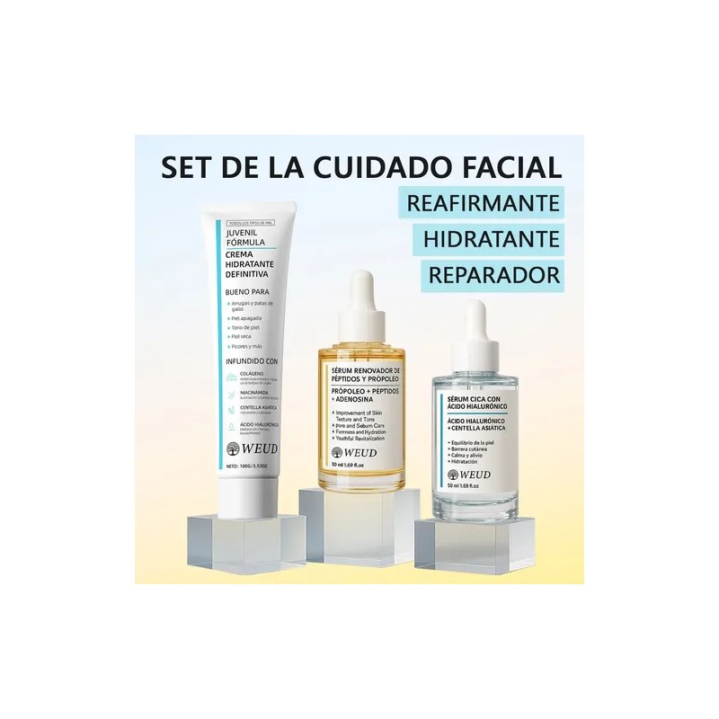 3pc Rutina Hidratante Antiedad Reafirma Calma Sérum Crema