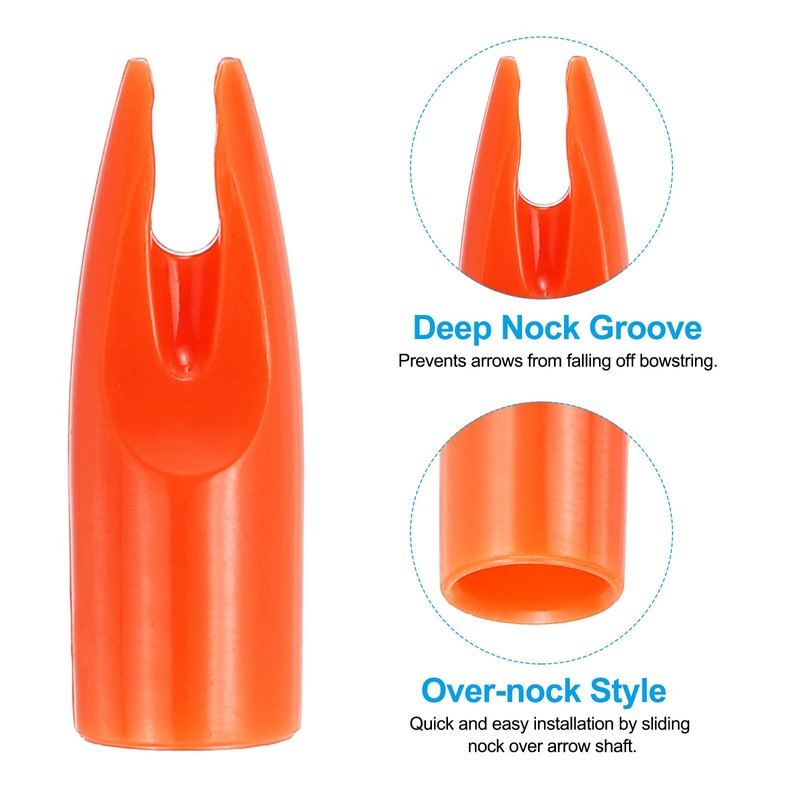 PATIKIL Archery Arrows Nocks 7mm, 60 Pcs Plastic Glue on