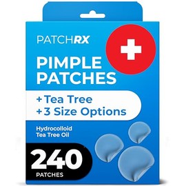 KEYCONCEPTS Patchrx Parches De Espinillas Para La Cara (240 Parches), Parches Hidrocoloides Para Acn Con Aceite De rbol De T, Pegatinas De Espinillas 
