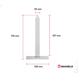 BAUHELD® Roller Shutter Suspension Spring Mini [Pack of 6] - Roller Shutter Suspension Made of High-Quality Spring Steel [Plastic Coated] - Roller Shutter Spring with Dovetail - For Roller Shutter