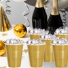 cssopenss 120 pcs 12 oz Gold plastic cups gold plastic