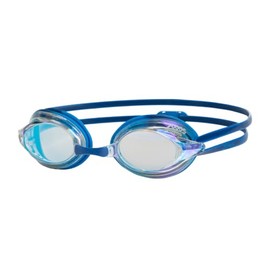 Zoggs Unisex Adult Racer Titanium Swimming Goggles, Blue/Light Blue/Mirrored Clear