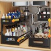 2-Pack 19"Deep Under Sink Organizer And Storage, 2-Tier L-Shaped Pull