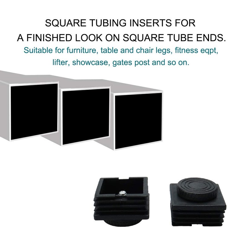 uxcell M8 Leveling Feet 50 x 50mm Square Insert Adjustable