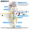 TAILONZ PNEUMATIC 1/2 Inch NPT White Air Filter Pressure Regulator