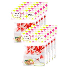 STRIX DESIGN MA-163 Bento Picks, Makeup Picks, Made in Japan, Set of 20 x 10, Red, Pink, Heart, Lunch, Cute, Stylish, Caraven, Toothpicks