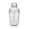 FEOOWV Plastic Cocktail Shaker,Drink Mixer Hand Shaker Cup with Scales,Transparent