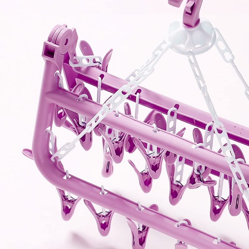 32 Clip Folding Hanger Drying Clip Multifunctional Windproof Hanger Socks