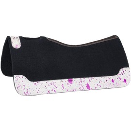 Tough 1 Acid Wash Cowhide Saddle Pad 32X32 Black