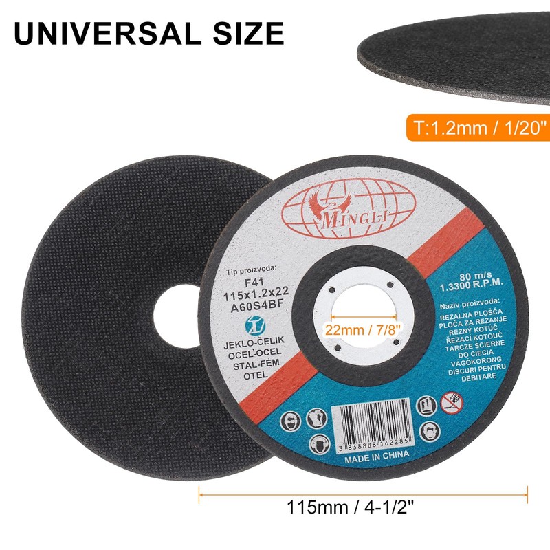 sourcing map 25pcs Cut Off Wheels 4-1/2" x 1/20" x